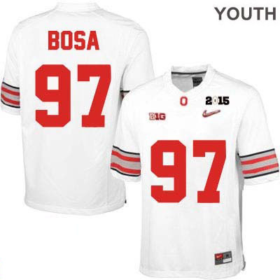 Ohio State Buckeyes Youth Joey Bosa #97 White Authentic Nike Diamond Quest 2015 Patch College NCAA Stitched Football Jersey BD19M26GK